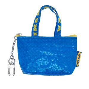 NWT Ikea Japan KNÖLIG Key Ring Small Blue Coin Purse Compact Stylish Accessory